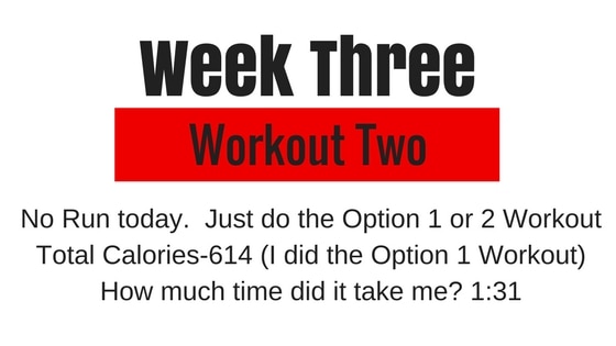 no run today, just do the option 1 or 2 workout