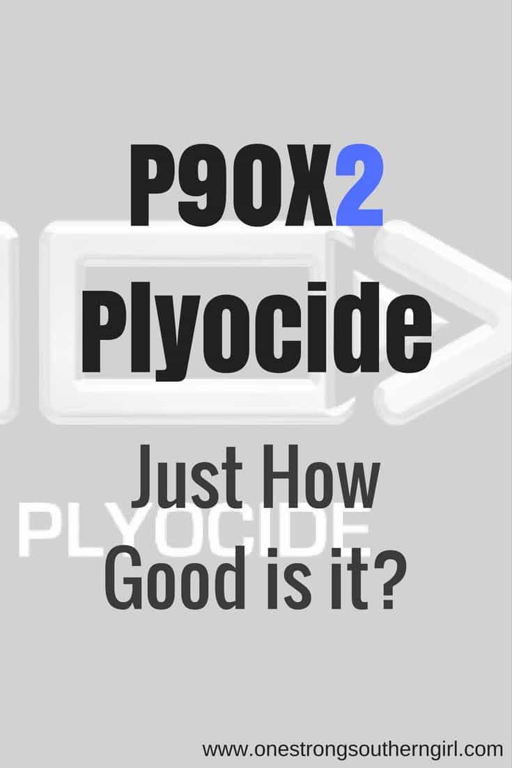 the cover of the P90X2 Plyocide disc with the title of the video in silver and white and text overlay that says P90X2 Plyocide Just How Good is It?