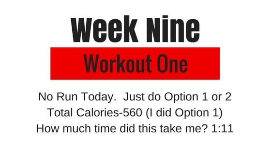 an image of week nine workout one for tough mudder training template
