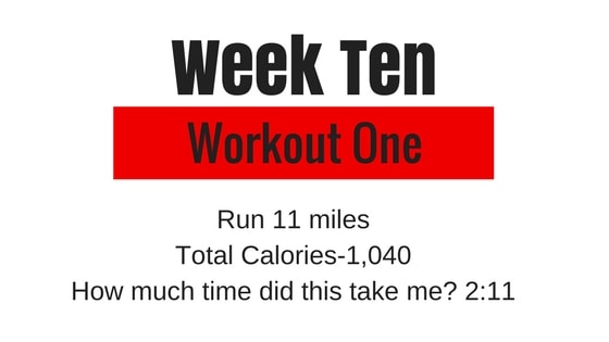 a graphic for TM training week 10 workout 1