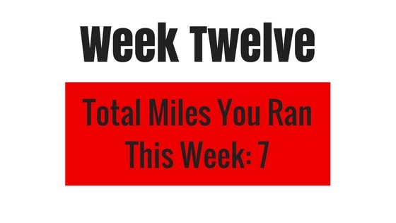 a graphic from the Tough Mudder Training Template Week 12-Total Miles ran this week