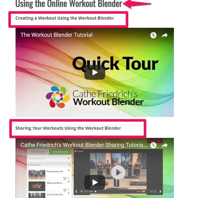 the Cathe Friedrich workout blender tutorial videos