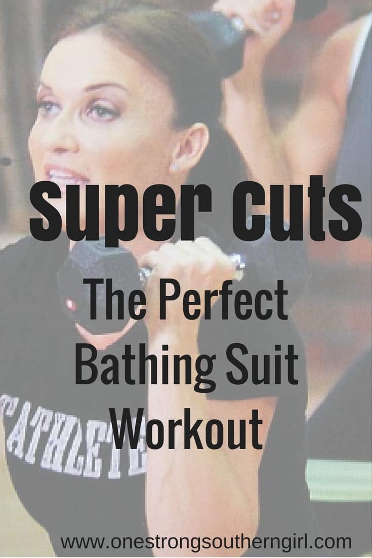 a close up image of Cathe Friedrich doing the Super Cuts workout
