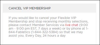 an answer for How do you cancel your Fabletics VIP membership