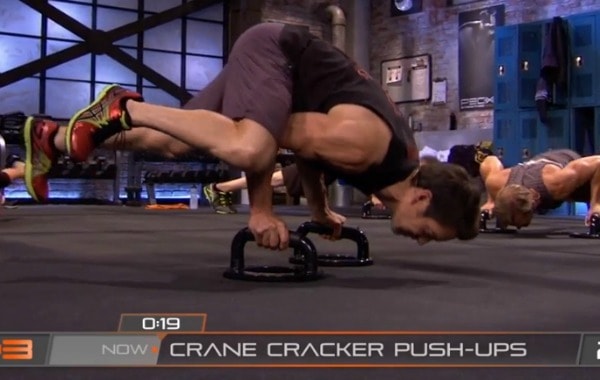 a Crane Cracker Push-Up
