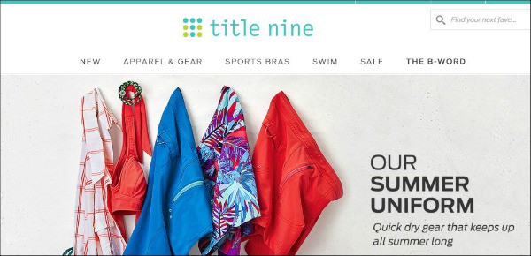 Title Nine is one of the top fitness apparel sites for women