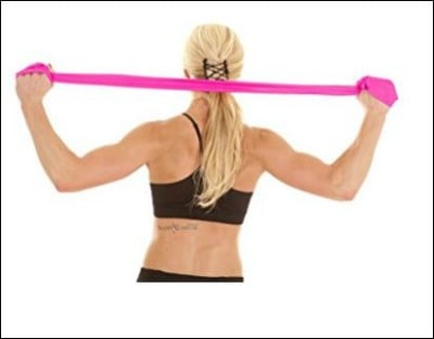 an exercise band is a great fitness gift for a woman