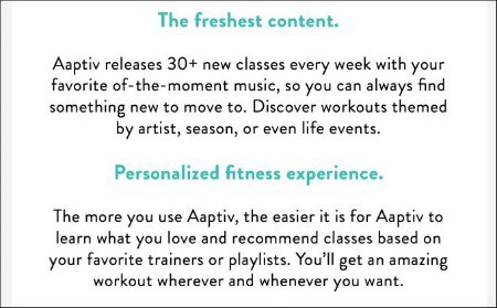 New and individualized workouts are added to Aaptiv all the time.