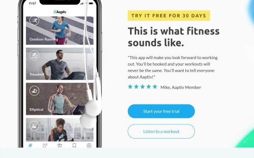 Aaptiv is the best for audio fitness