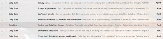 email from Daily Burn