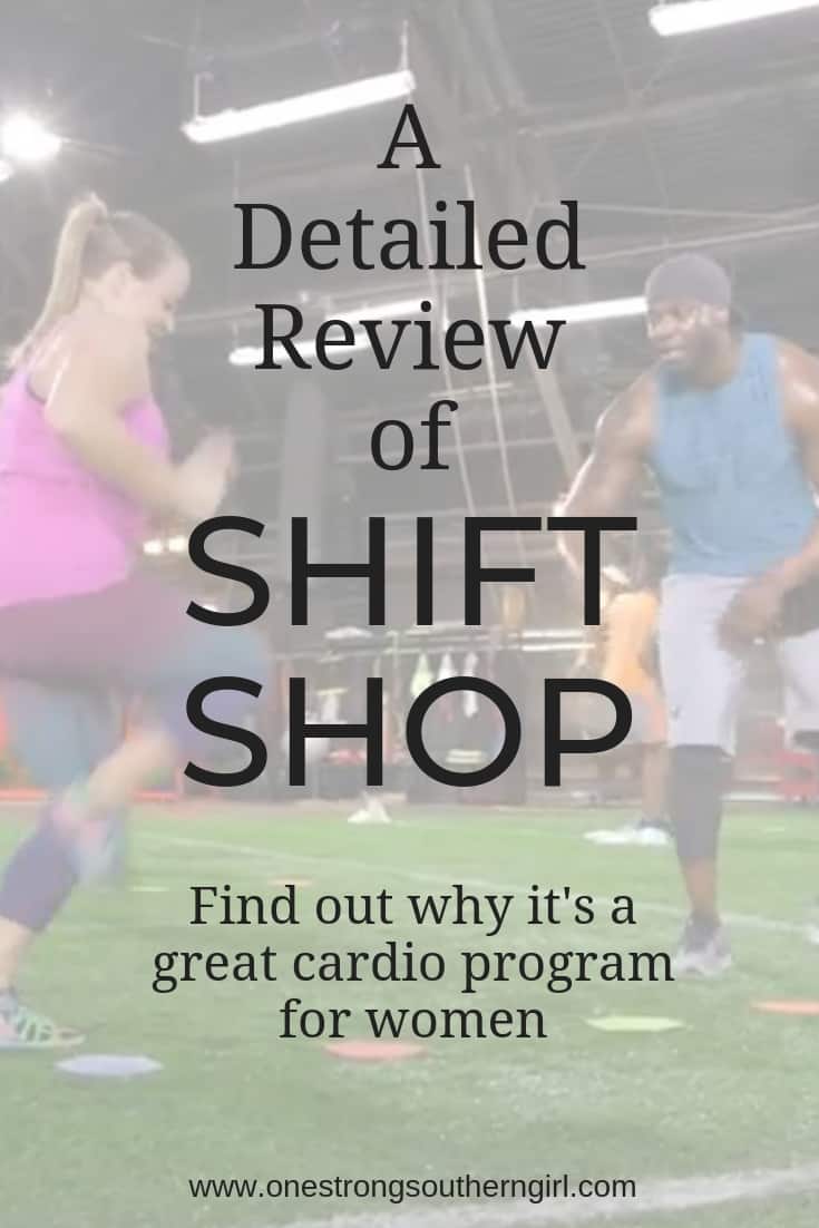 a screen shot of one of the workouts inside the Shift Shop series with a woman exercising and a man encouraging her