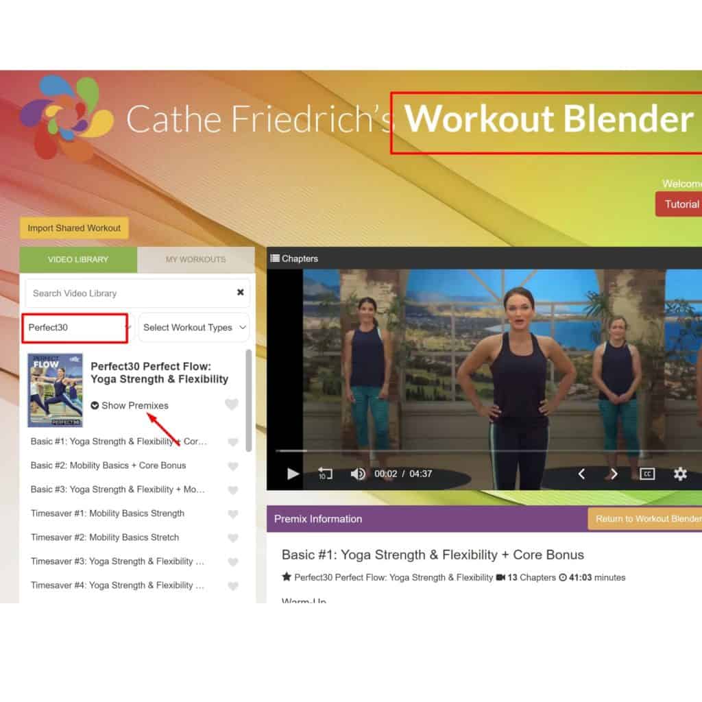 the premix routines are found in the Workout Blender of your Cathe on Demand membership