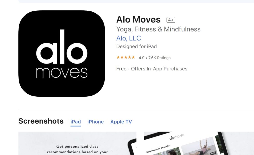 Alo Moves app