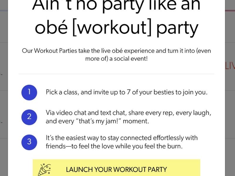 workout parties in Obe Fitnes