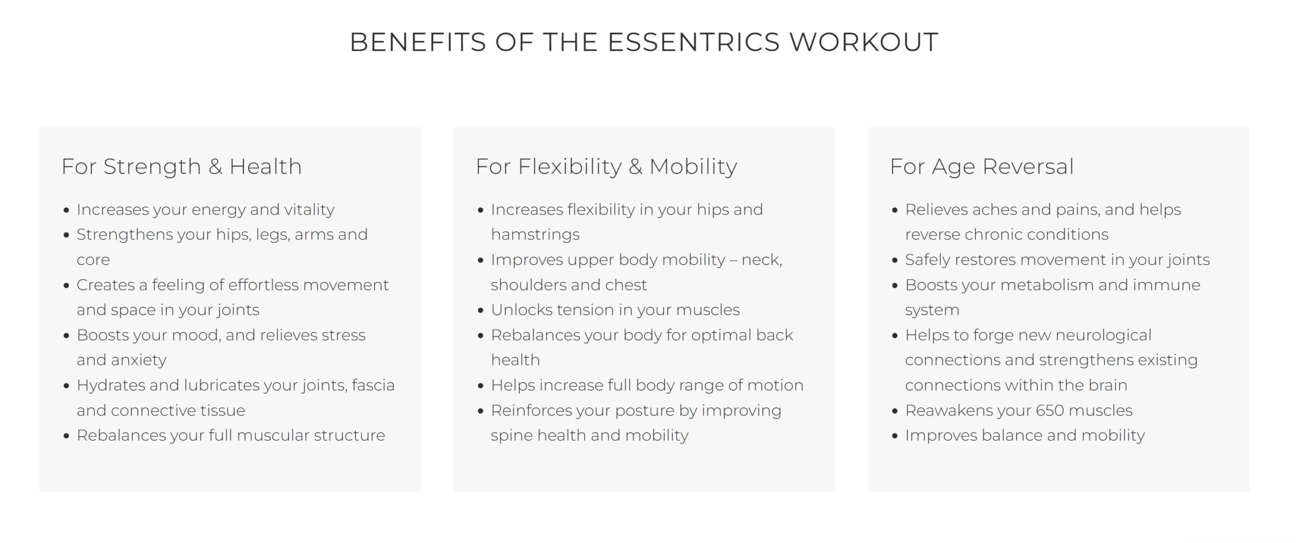 benefits of Essentrics